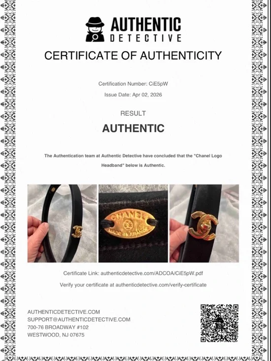 CHANEL Black Headband with Gold CC Turnlock Logo - Picture 3 of 8